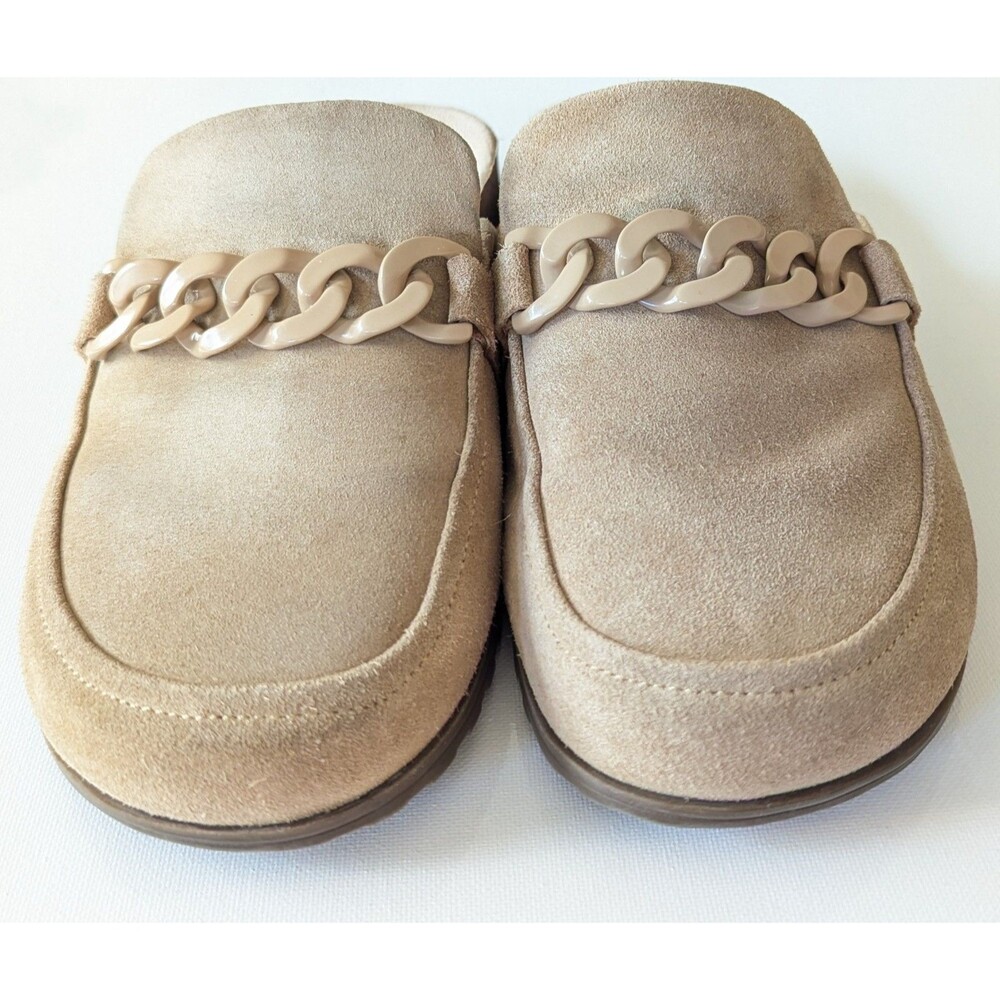 Vionic Georgie Women's Size 7 Slip On Shoes Tan Suede Mules Sandals - Picture 5 of 11
